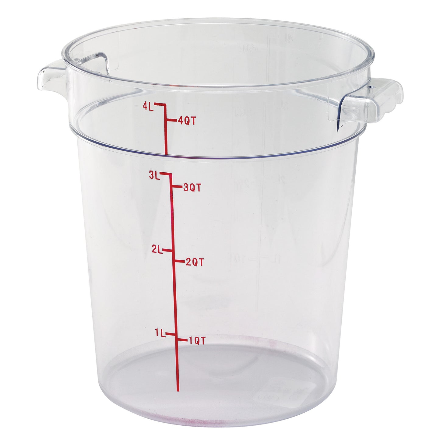 PCRC-4 - Round Storage Container, Clear Polycarbonate - 4 Quart