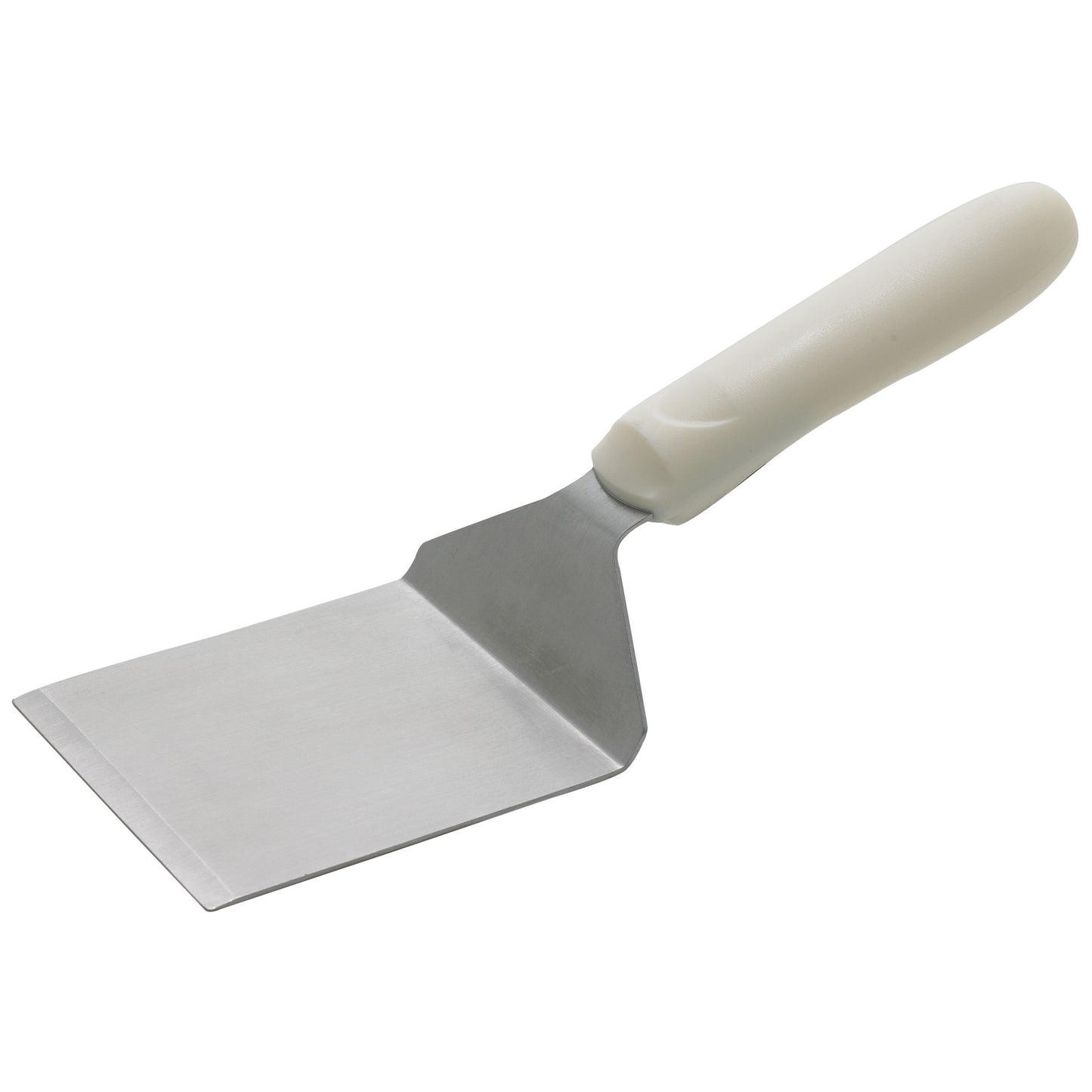 TWP-41 - Steak/Burger Turner with Offset, White Polypropylene Handle, 4-1/8" x 3-3/4" Blade