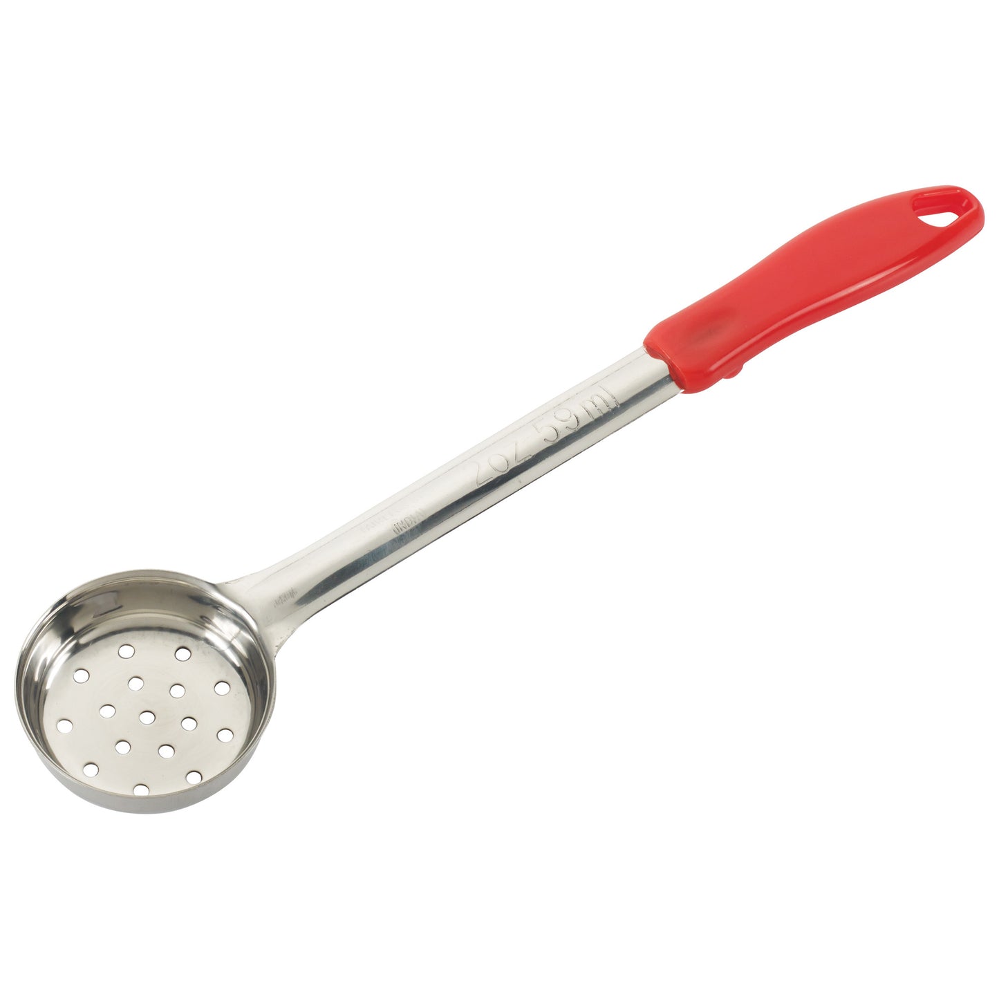 FPP-2 - 2oz Perf Food Portioner, One-piece, Red, S/S
