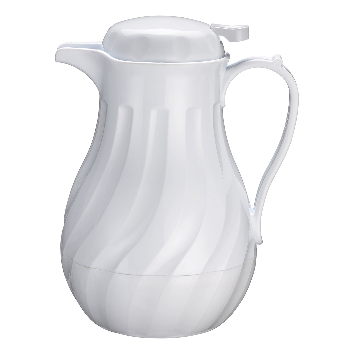 VSW-20W - Swirl Pattern Push Button Insulated Beverage Server - White, 20 oz