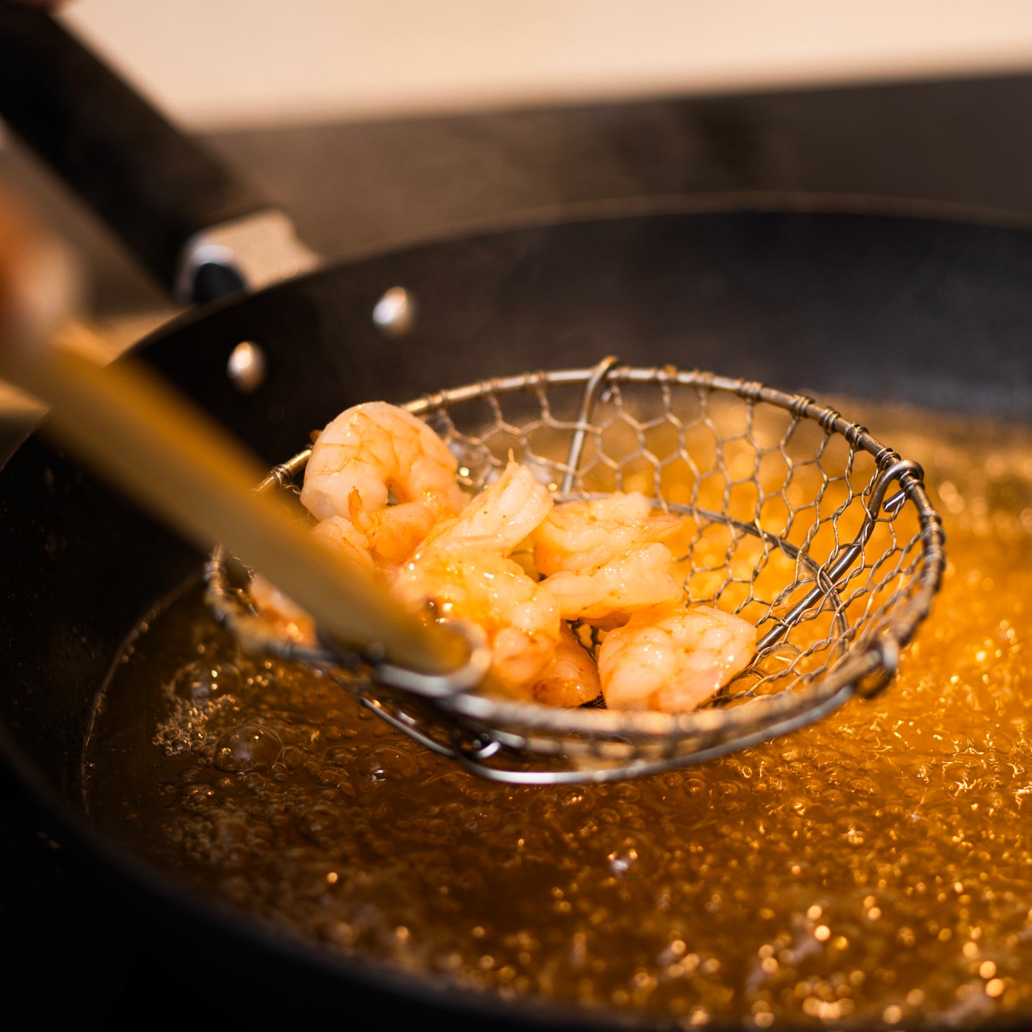 J30-0036 - Joyce Chen Stainless Steel Spider Strainer, 5"