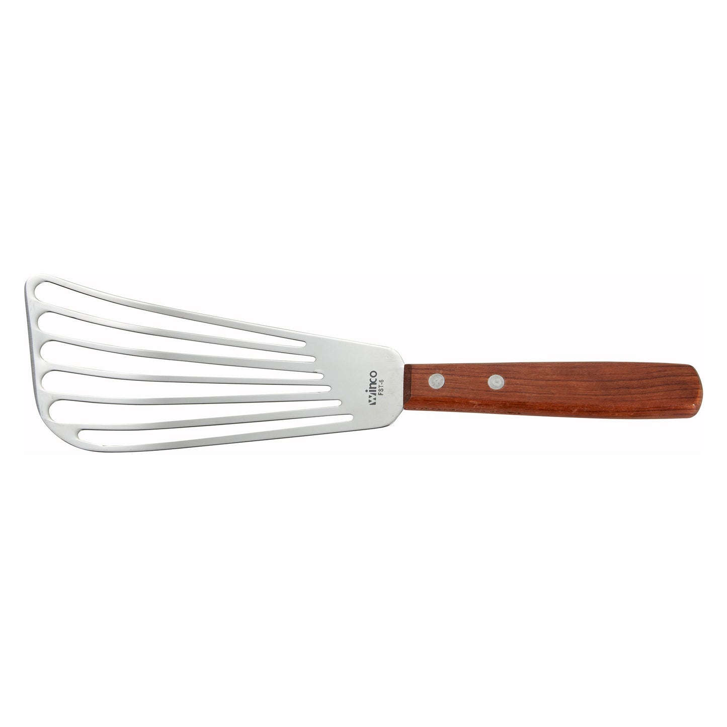 FST-6 - Fish Spatula, Wooden Handle, 6-3/4" x 3-1/4" Blade