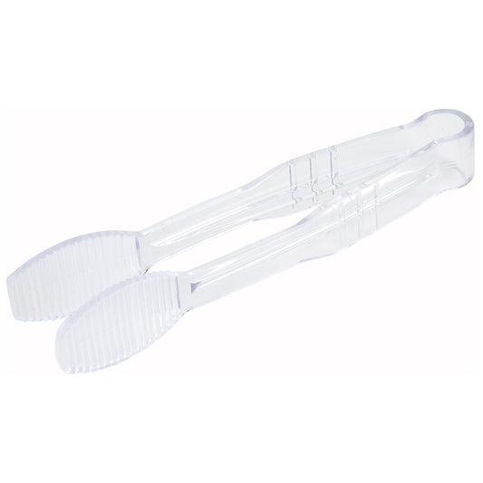 6" Flat Tongs, Polycarbonate - Clear