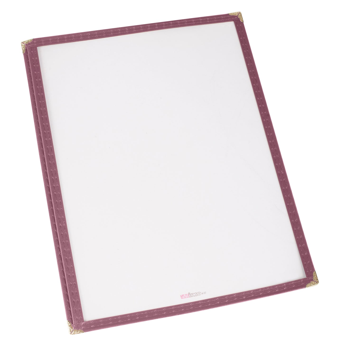PMC-14U - Single Pocket Menu Cover - Burgundy, 9-3/8 x 14-7/8