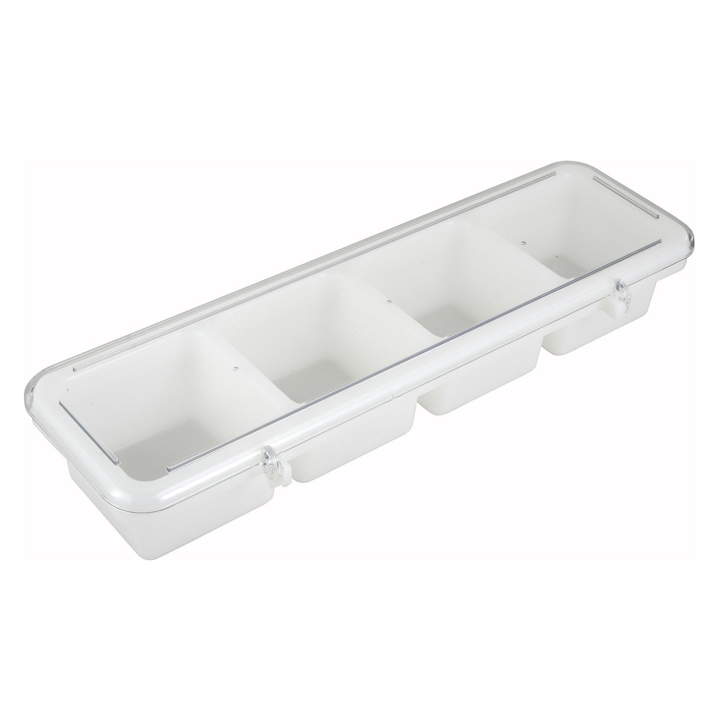 BC-4P - Condiment Holder, 4 Compartment, White, Plastic