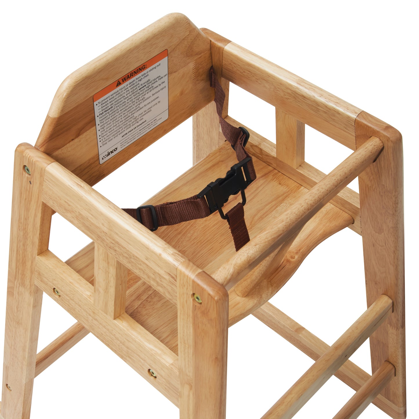 CHH-101A - Wooden High Chair, Assembled - Natural