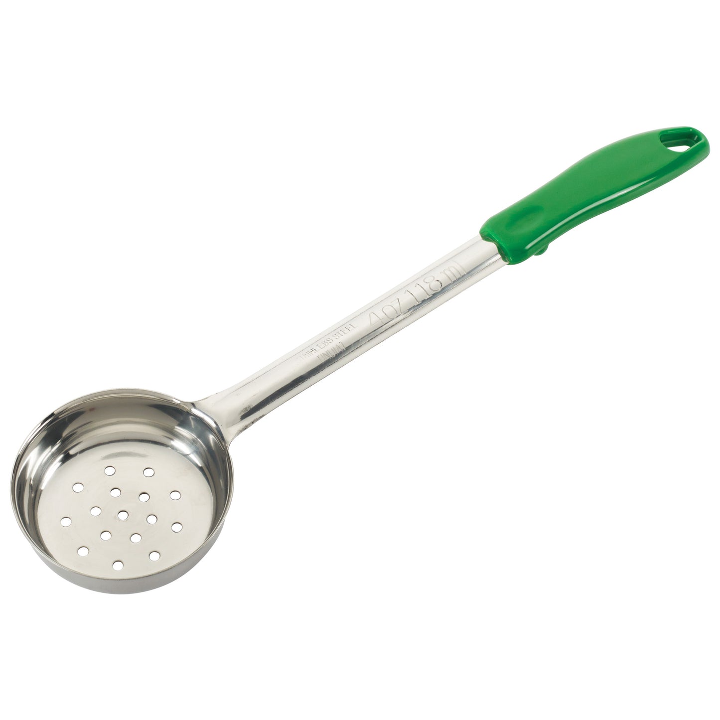 FPP-4 - 4oz Perf Food Portioner, One-piece, Green, S/S