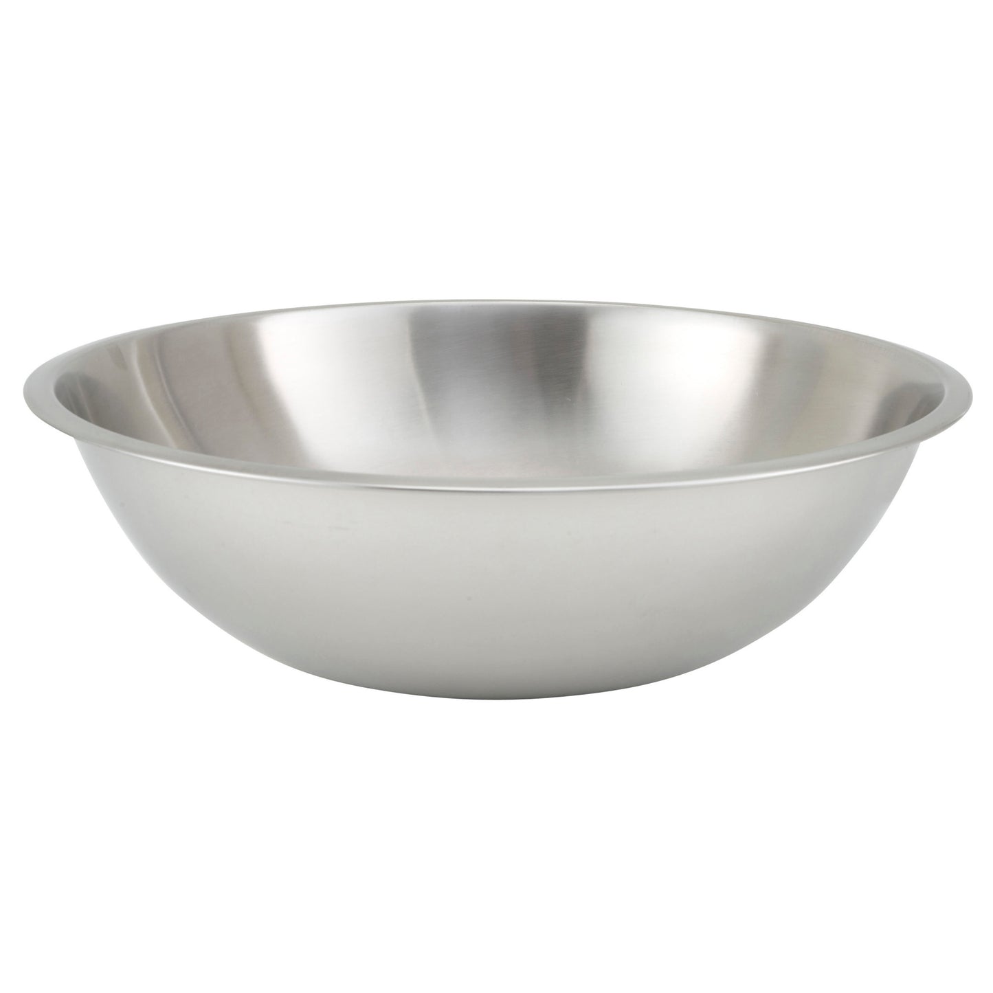 Mixing Bowl, Shallow, Heavy-Duty Stainless Steel, 0.65mm - 13 Quart