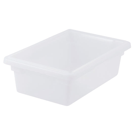 Food Storage Box, White Polypropylene - Half, 6"