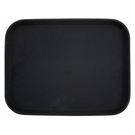 Easy-Hold 18" x 14" Rectangular Rubber-Lined Plastic Tray