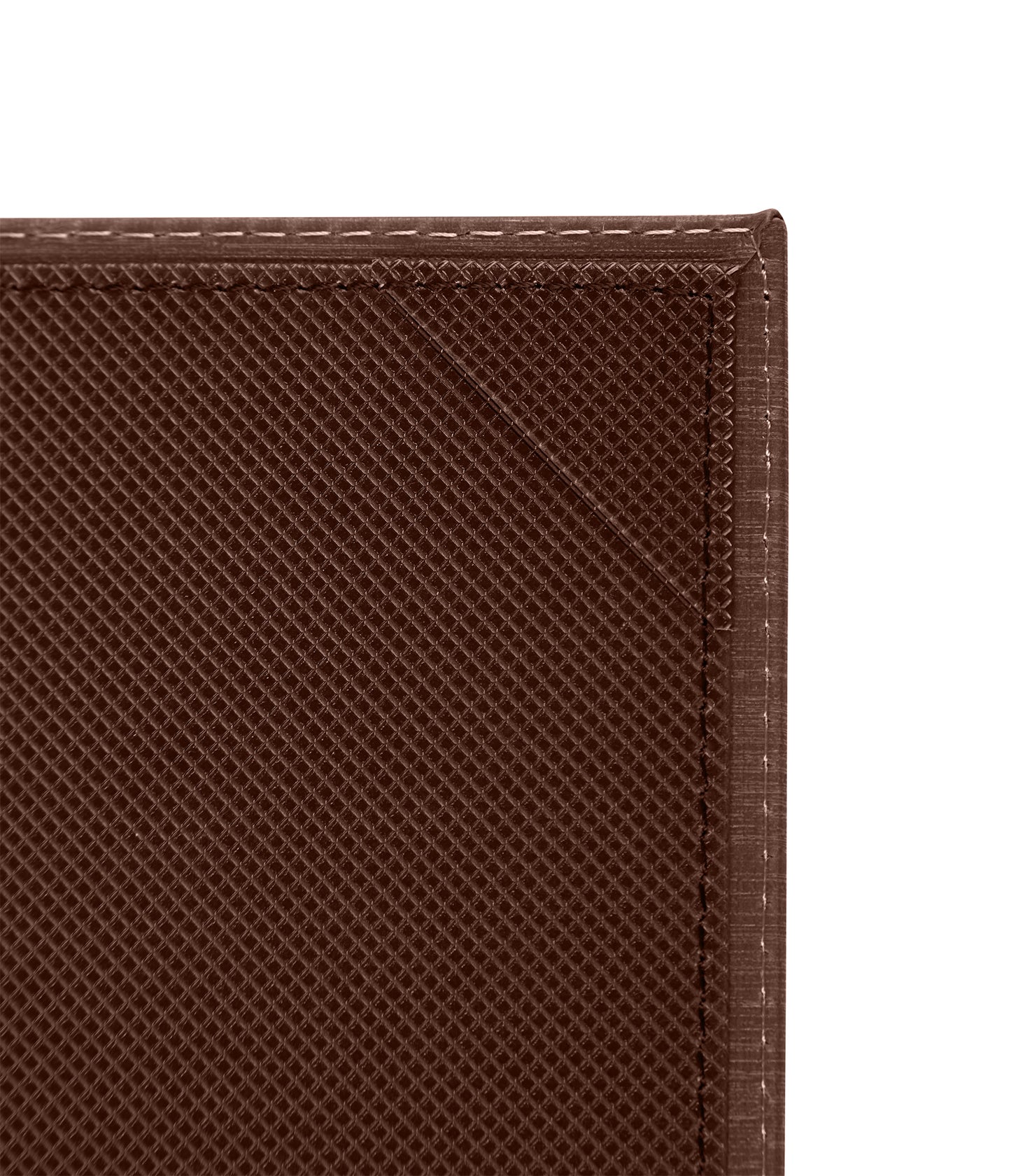 LMD-811BN - Two-View Menu Cover - Brown, 8-1/2" x 11"