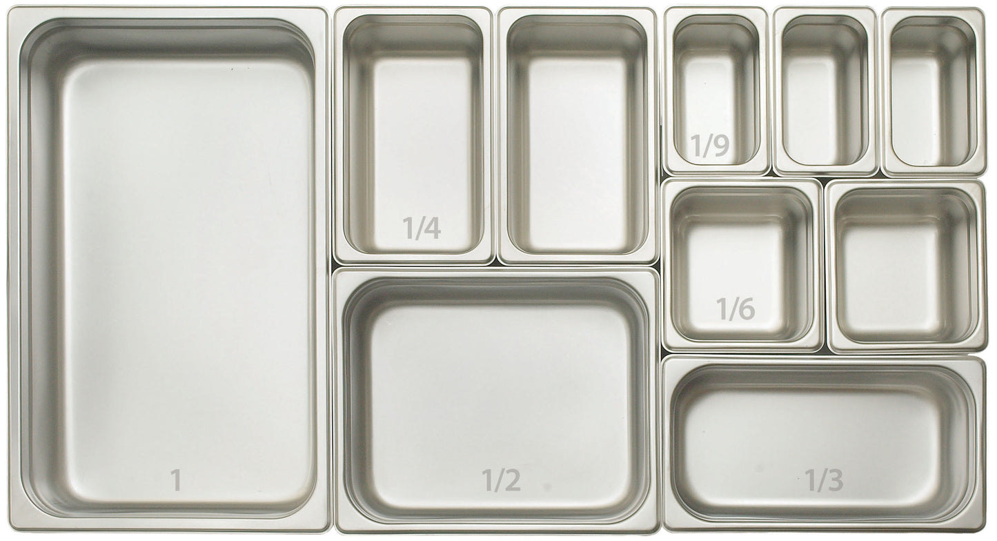 SPJP-402 - Anti-Jam Steam Pan, 23 Gauge Stainless Steel - 1/4, 2-1/2"