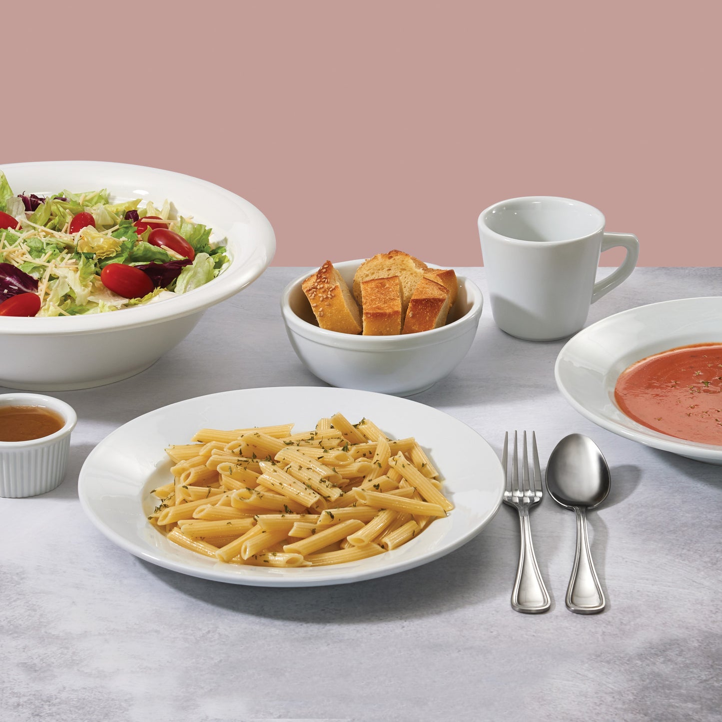 MPB-12 - Porcelain Specialty Mediterranean Pasta Bowl, 12 oz - White (24 Pieces/Case)