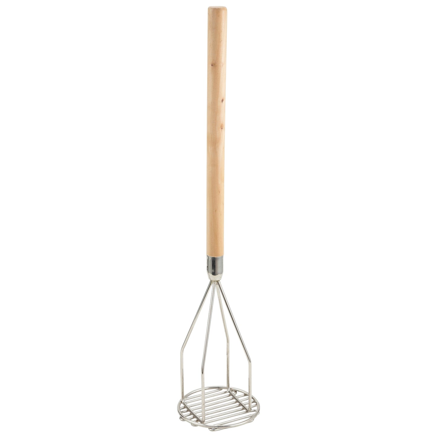 Potato Masher with Wooden Handle - 5" Round