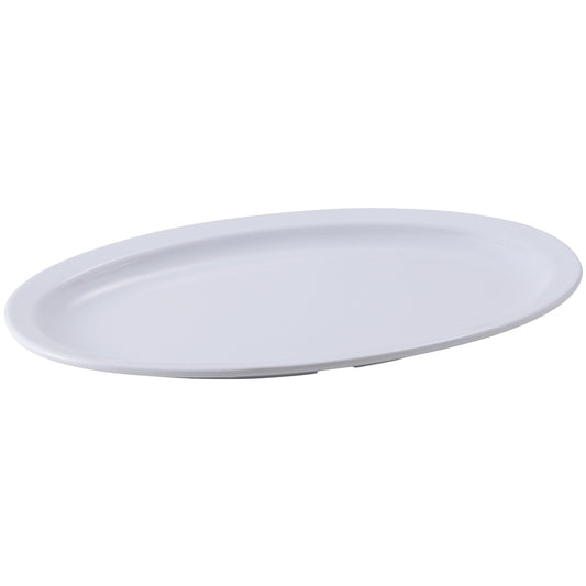 Melamine 13" x 8-1/2" Oval Platter - White