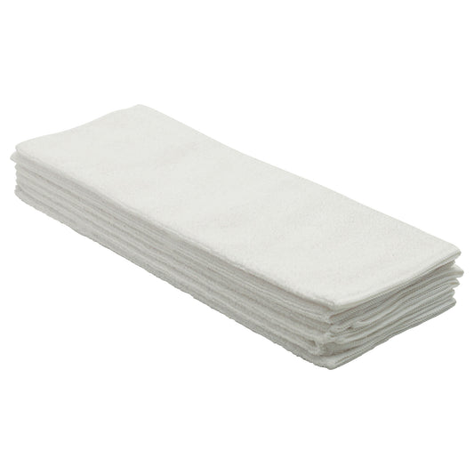 Microfiber Towel, 16" x 16", 6 Pack - White