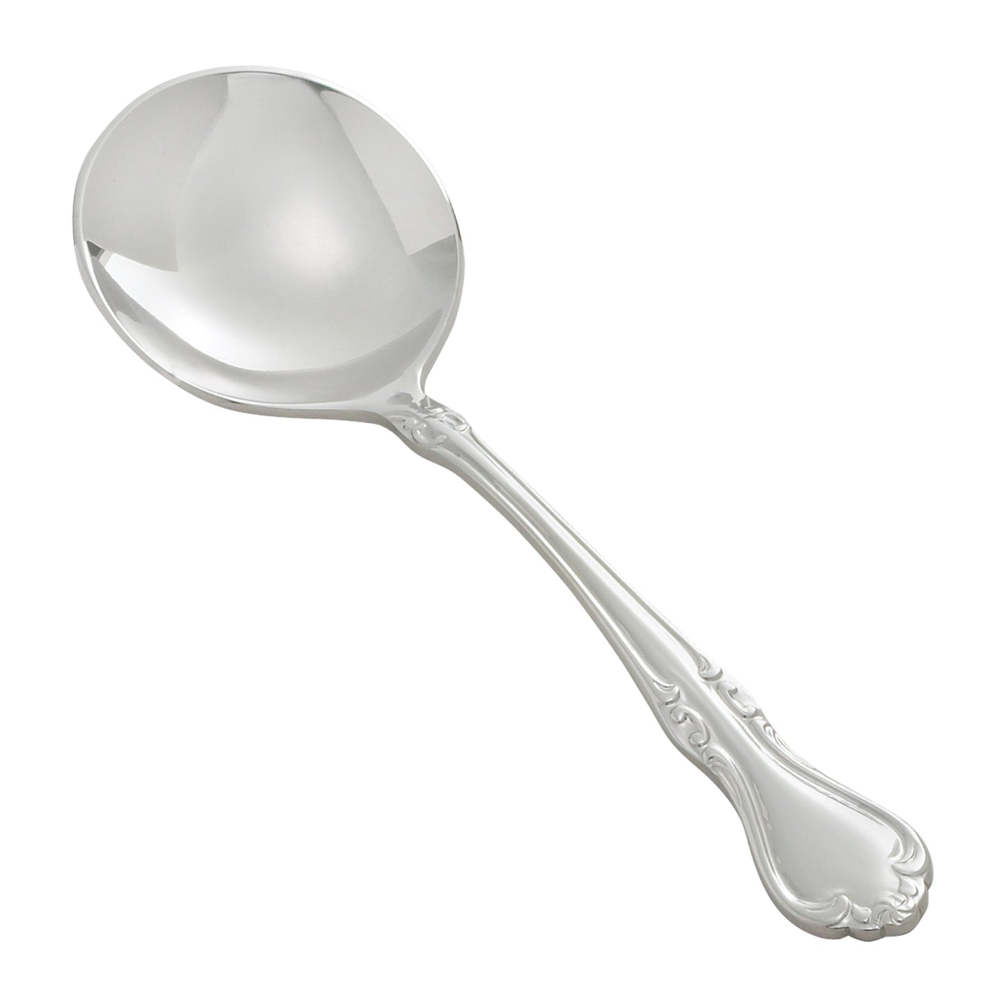 0039-04 - Chantelle Bouillon Spoon, 18/8 Extra Heavyweight