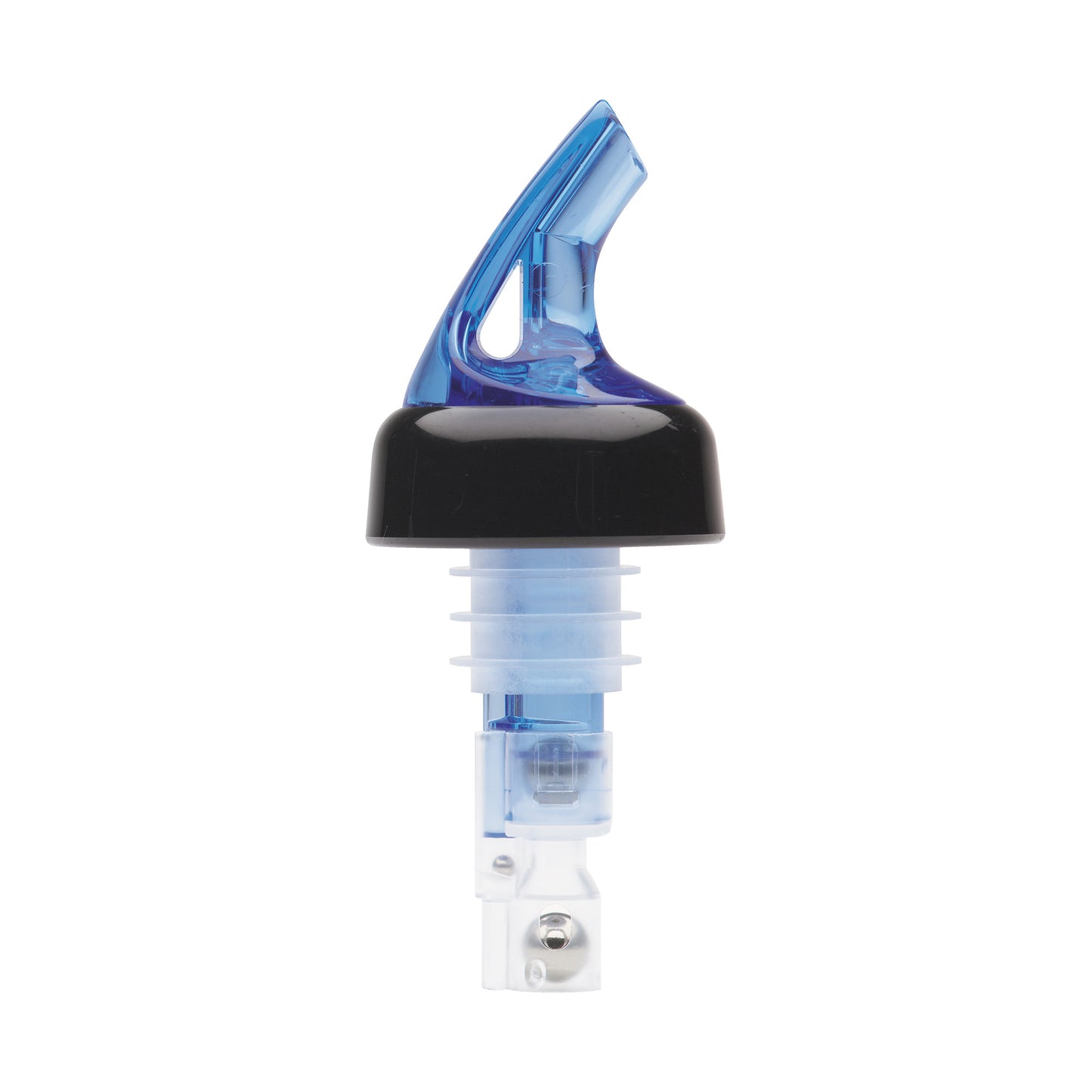 BMP-3150B - Bar Maid 1-1/2 oz "Premium Pour" Measured Pourers, Blue with Black Collar - 12 Pieces/Pack