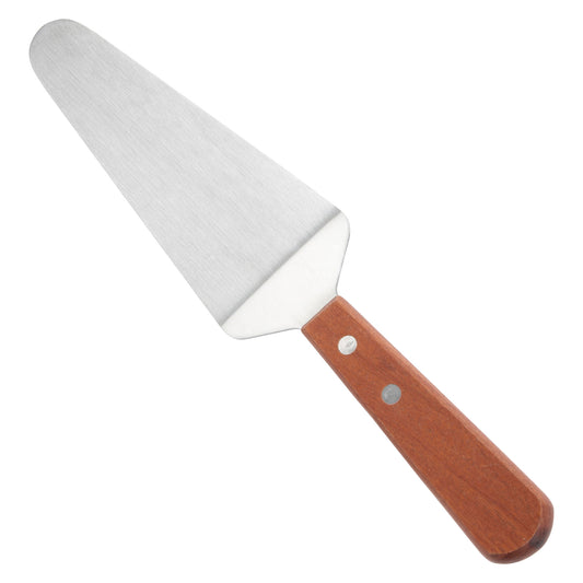 Pie Server with Offset, Wooden Handle, 4-5/8" x 2-3/8" Blade