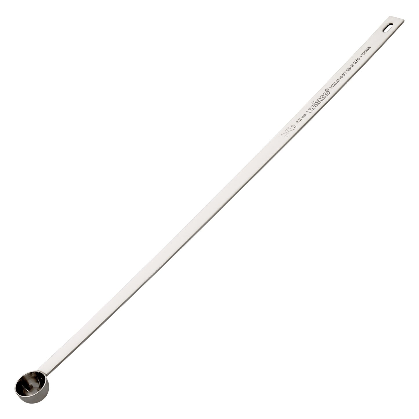 MSLH-05T - 18/8 Stainless Steel Measuring Spoon with Long Handle, 1/2 Tsp