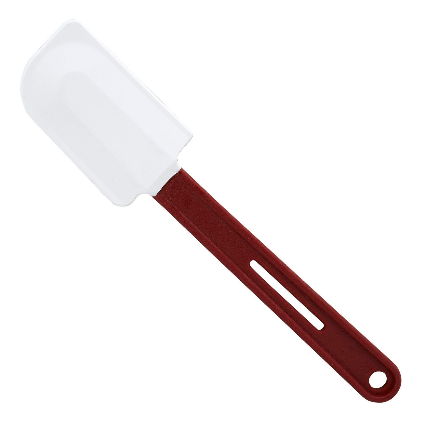PSH-10 - 10-1/2" Silicone Scraper, Flat Blade, Heat Resistant, Red Handle, NSF