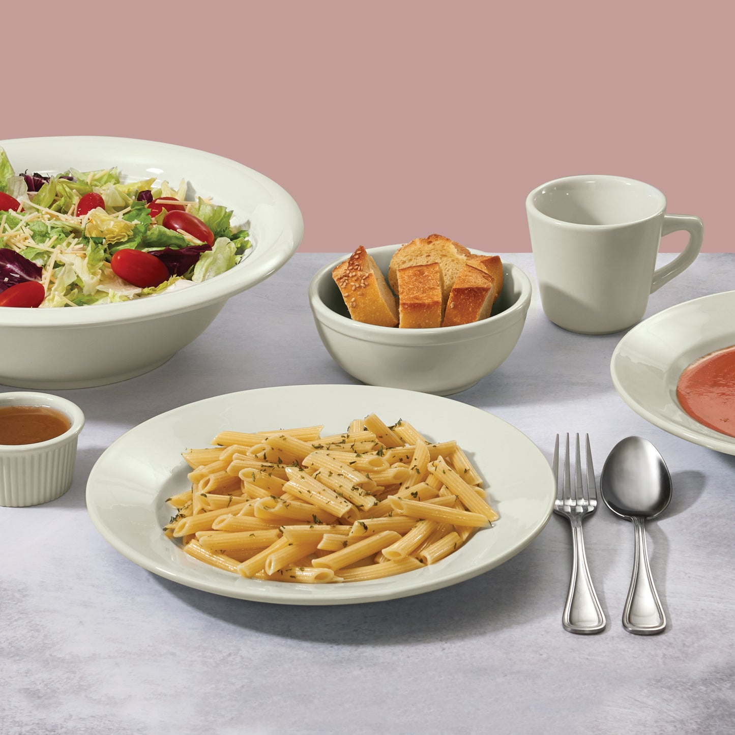 BPB-2212RE-AW - Birkhall Porcelain Rolled Edge Pasta Bowl, 22 oz - American White (12 Pieces/Case)