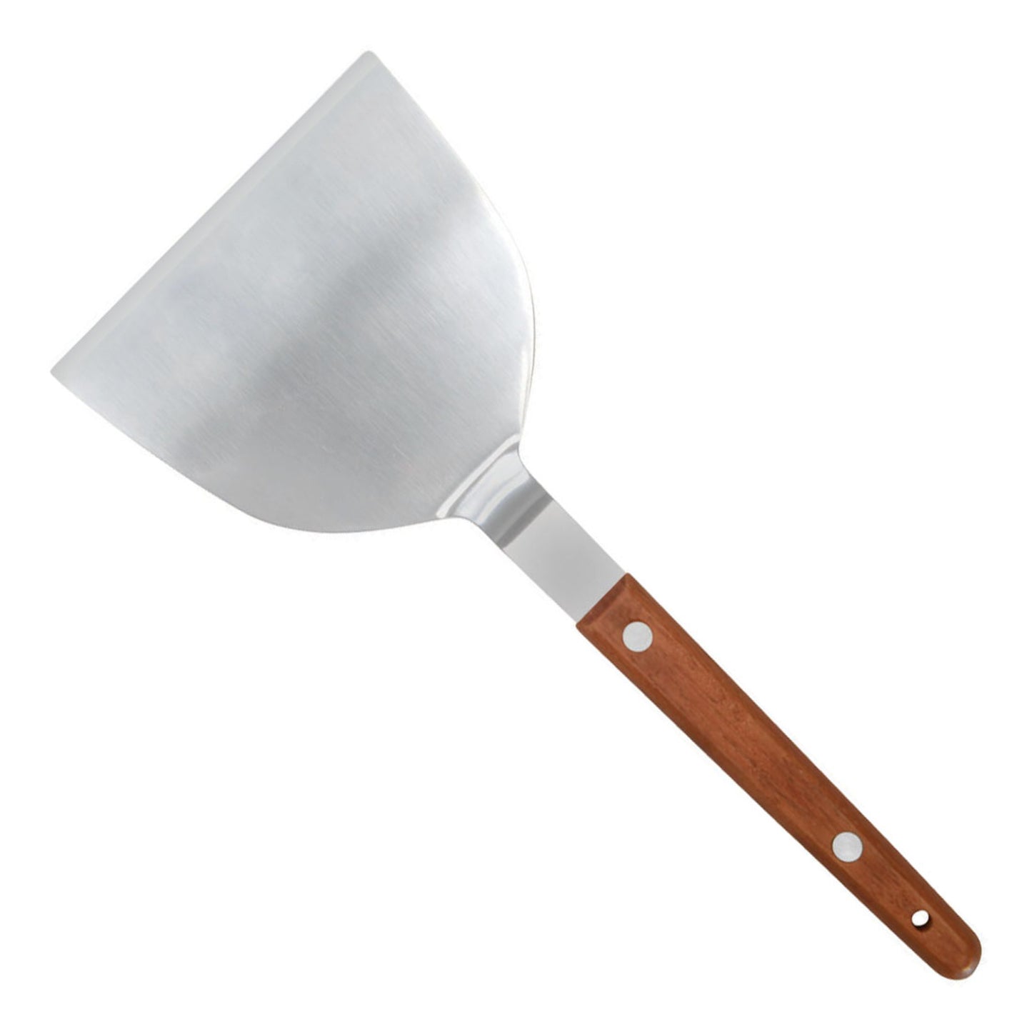 TN43 - Teppanyaki Turner, Offset, Wooden Handle, 4"x 3-1/2" Blade