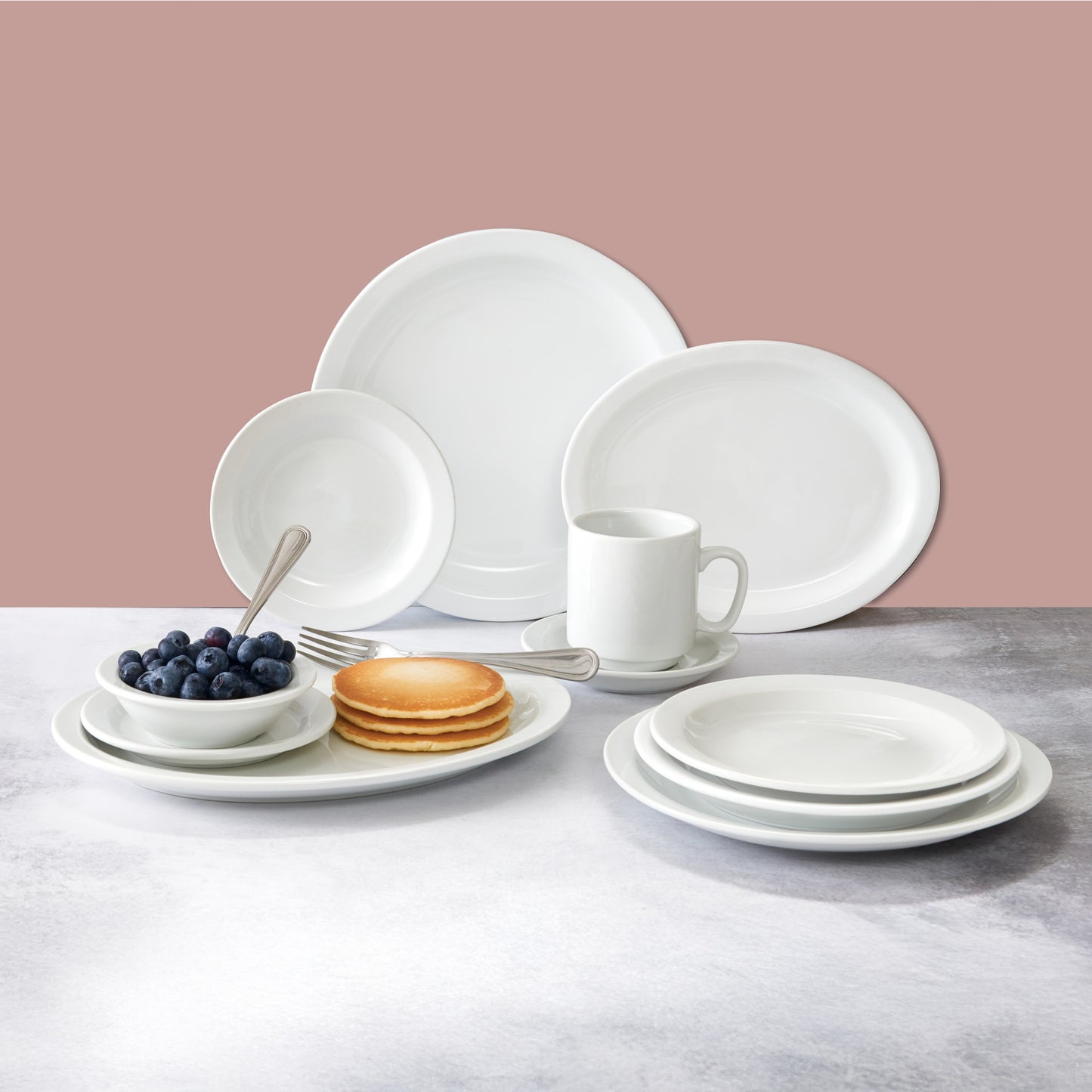 BPO-115NR - Birkhall Oval Platter with Narrow Rim, 11-1/2"L, White Porcelain, 12 Pieces/Case
