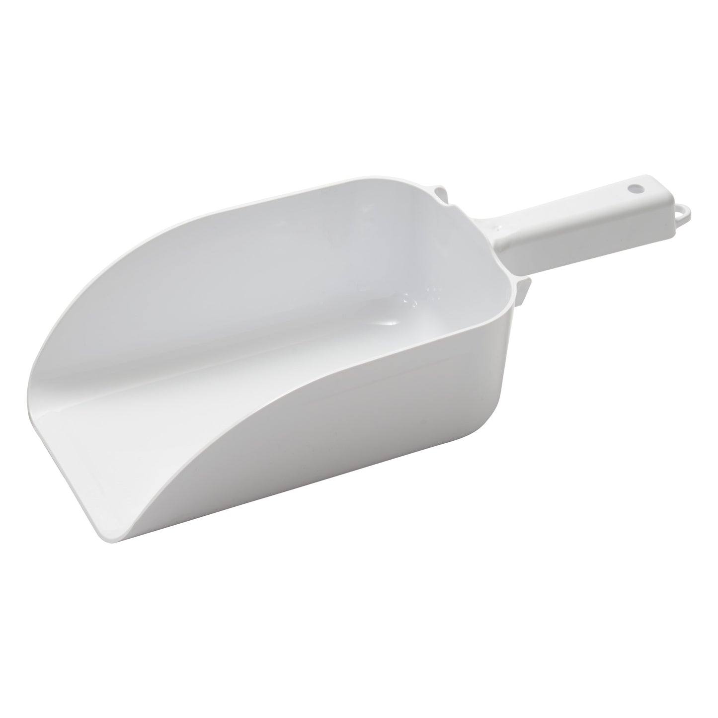 CR-835W-N - Bar Maid 82 oz Polystyrene Flat Bottom Scoop with Hook Handle