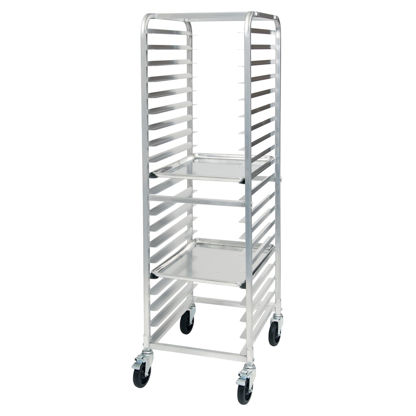 AWRK-20 - 20-Tier End-Load Sheet Pan Rack with Brakes - 3" Spacing - Welded