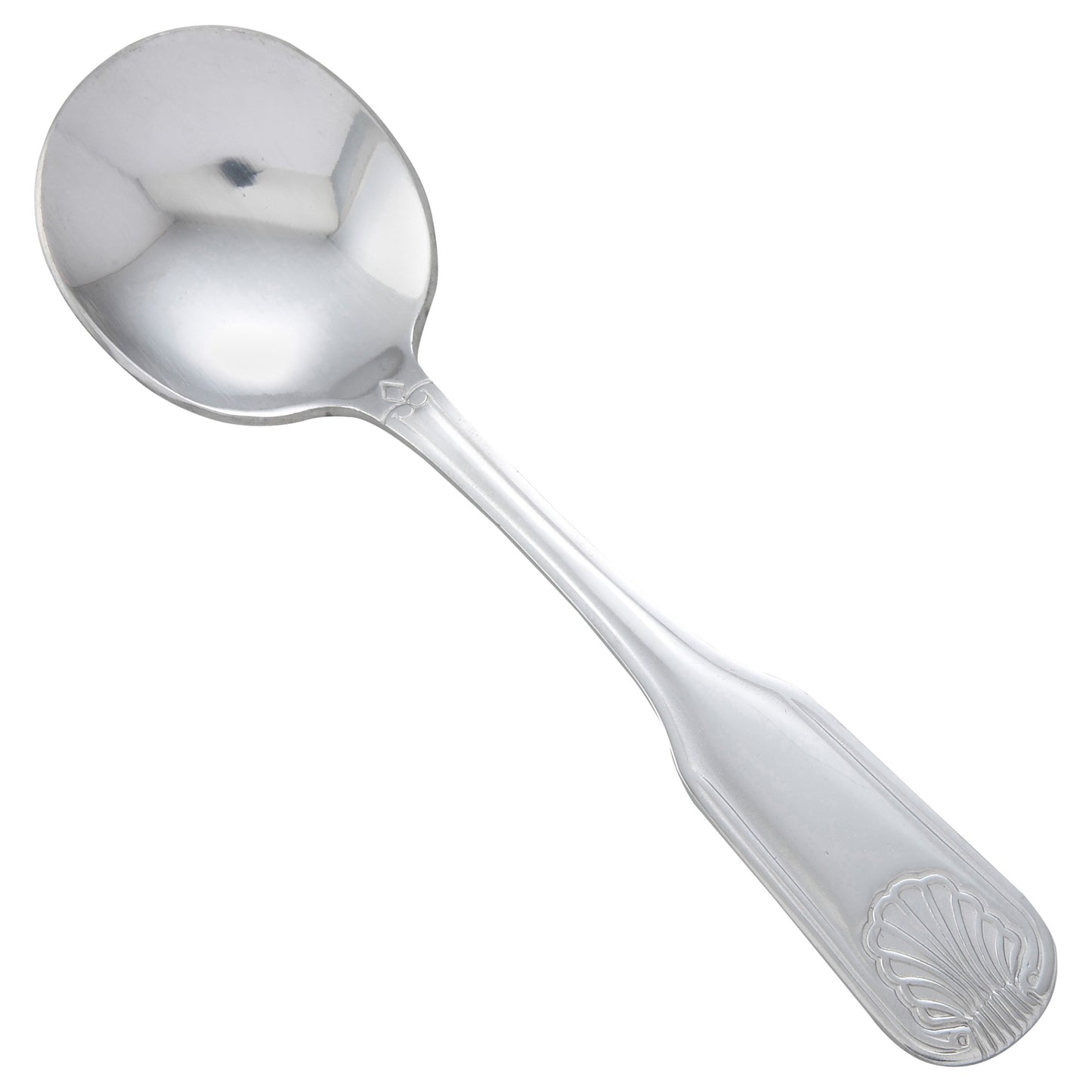 0006-04 - Toulouse Bouillon Spoon, 18/0 Extra Heavyweight