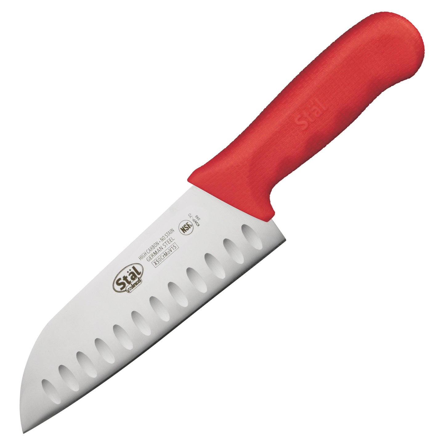 KWP-70R - Stäl 7" Santoku Knife - Red