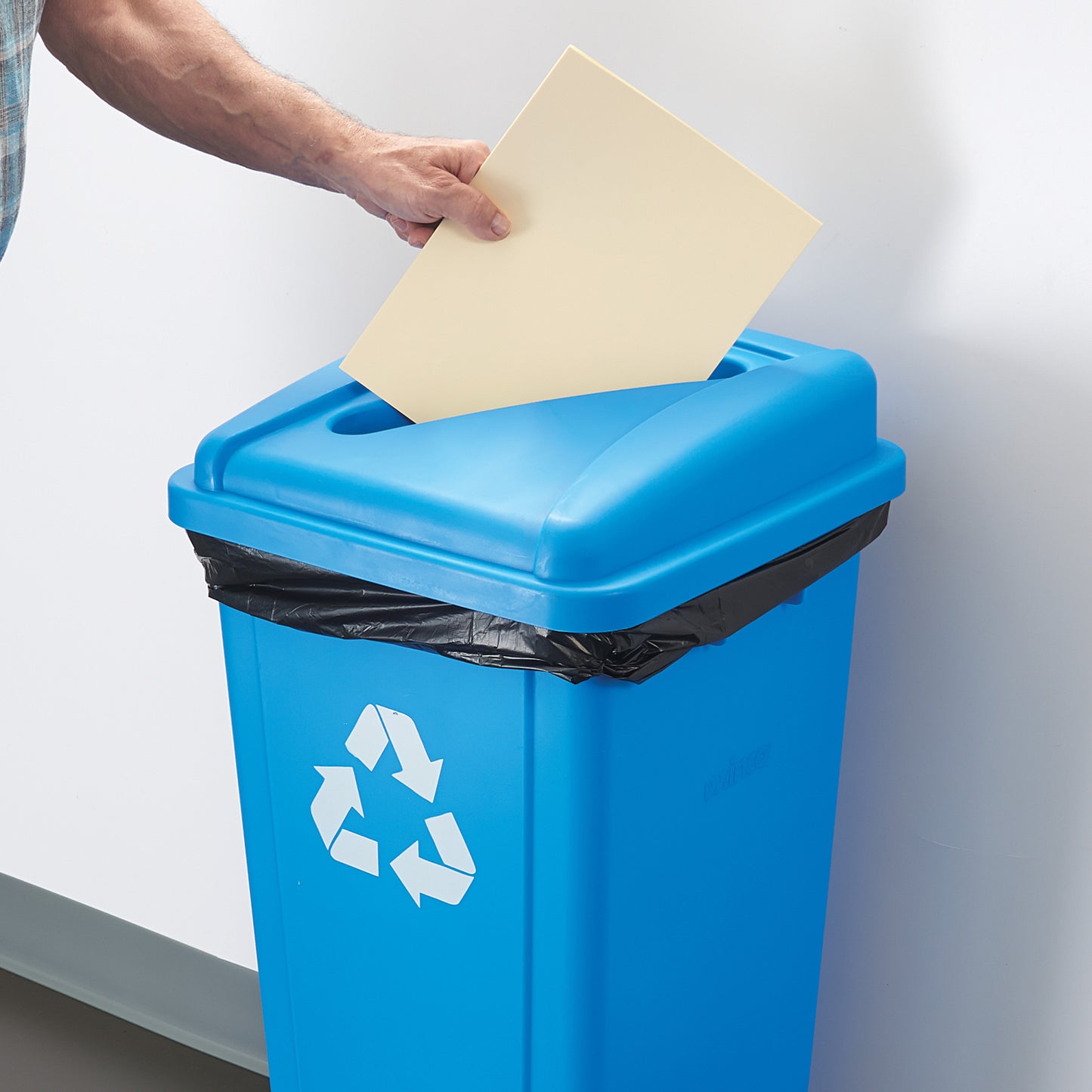 PTCSP-23L - Tall Square Trash Can Lid, Paper