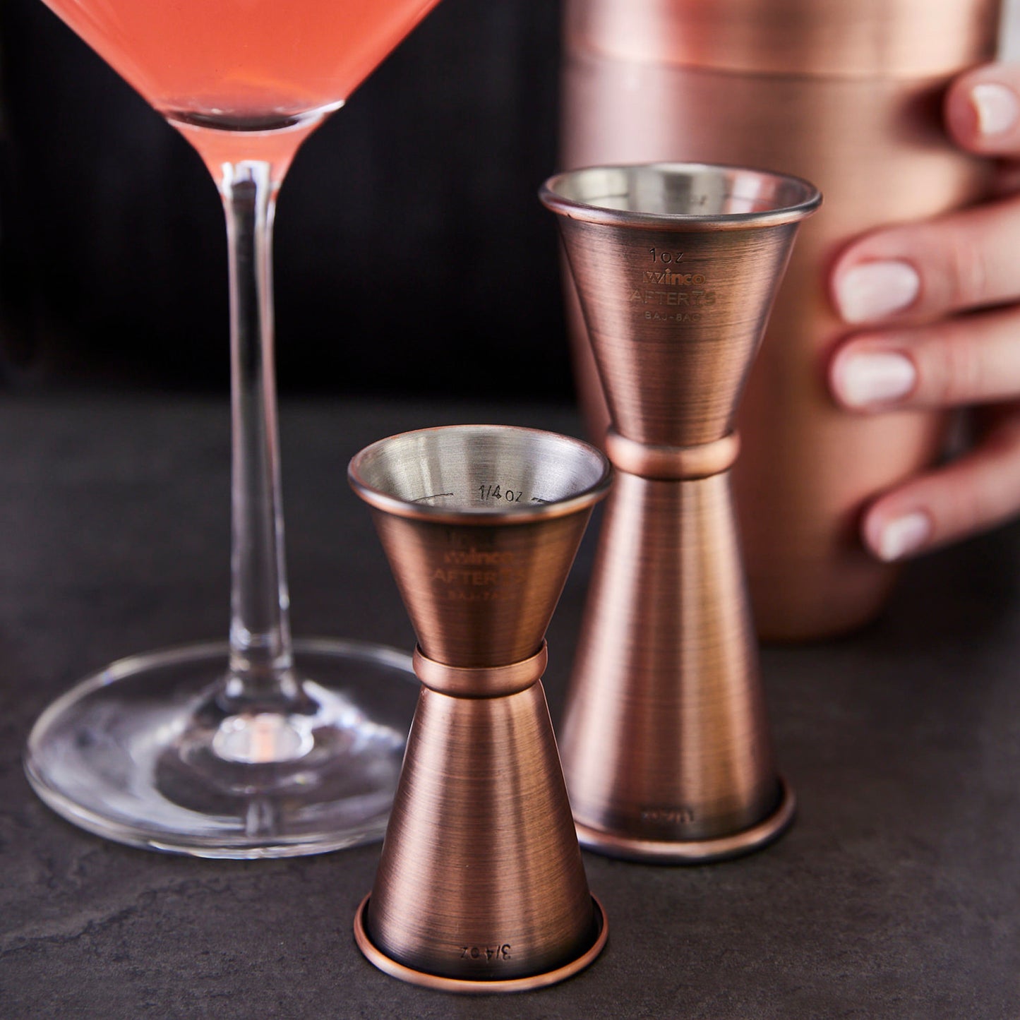 BAJ-8AC - After5 Jigger, Antique Copper - 1 x 1-1/2 oz