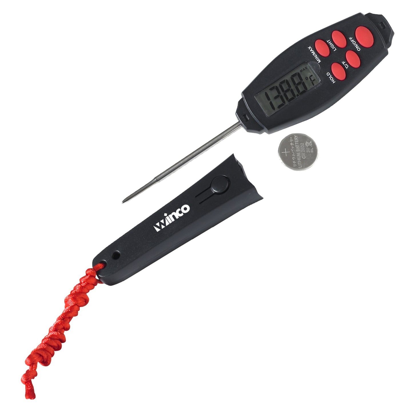 Digital Thermometer, 1-3/8" LCD, 2-7/8" Probe