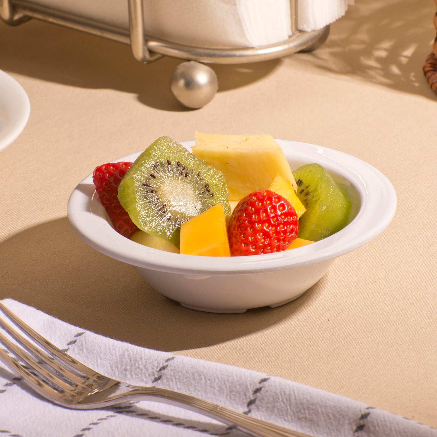 MMB-4W - Melamine 4 oz Fruit Bowls - White