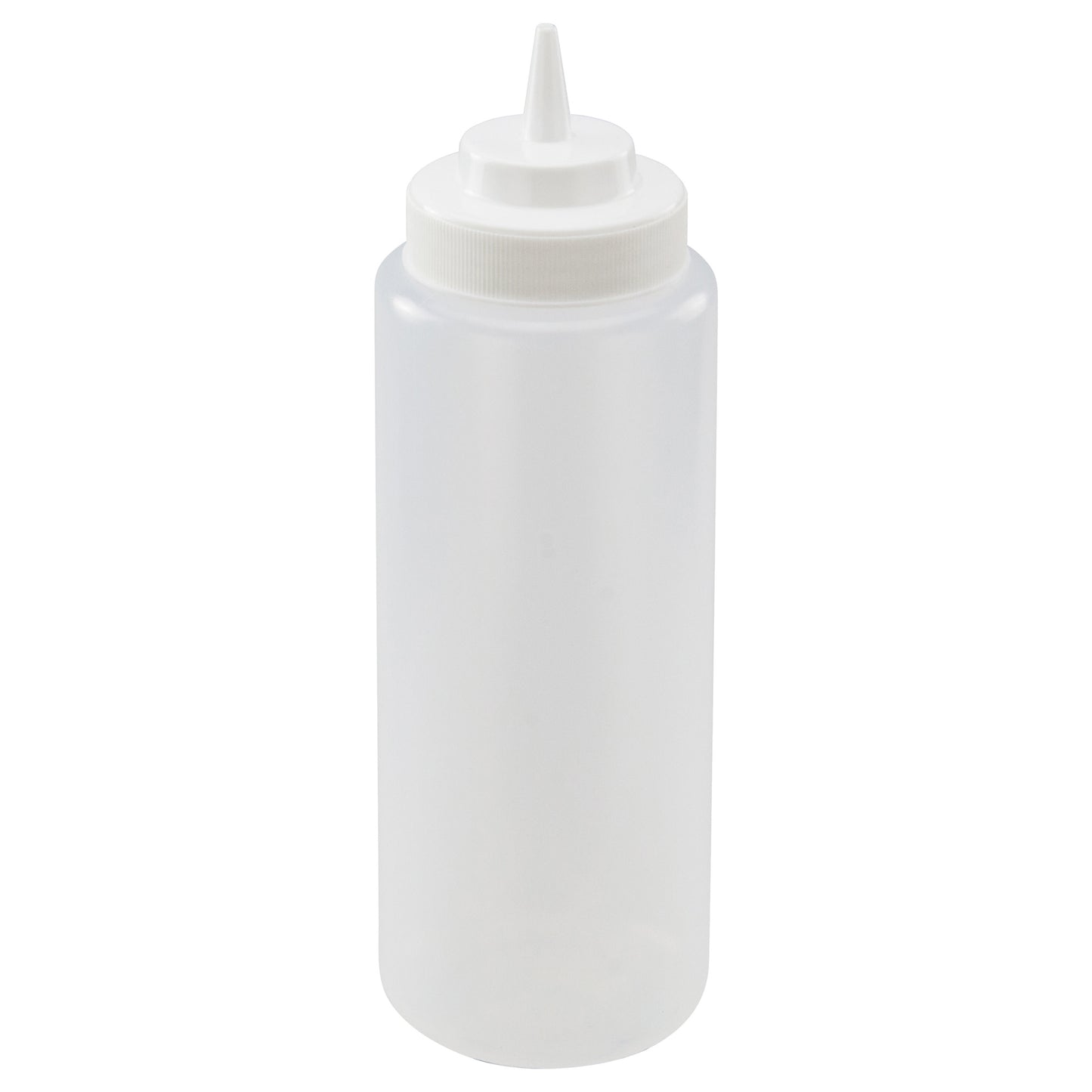 PSW-32 - 32oz Squeeze Bottles, Wide Mouth, Clear, 6pcs/pk