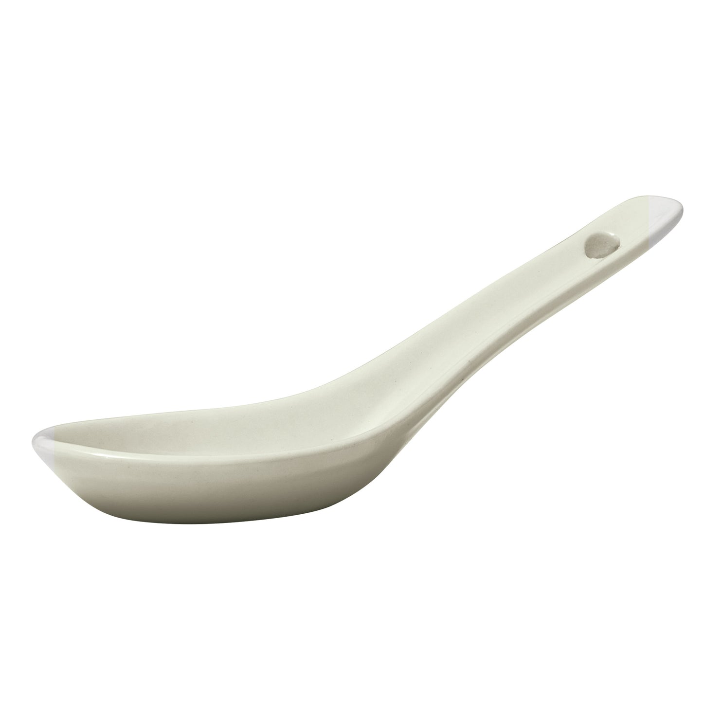 ASS-55-AW - Porcelain Soup Spoon, 5-1/2"L x 2"W x 1/2"H - American White (72 Pieces/Case)