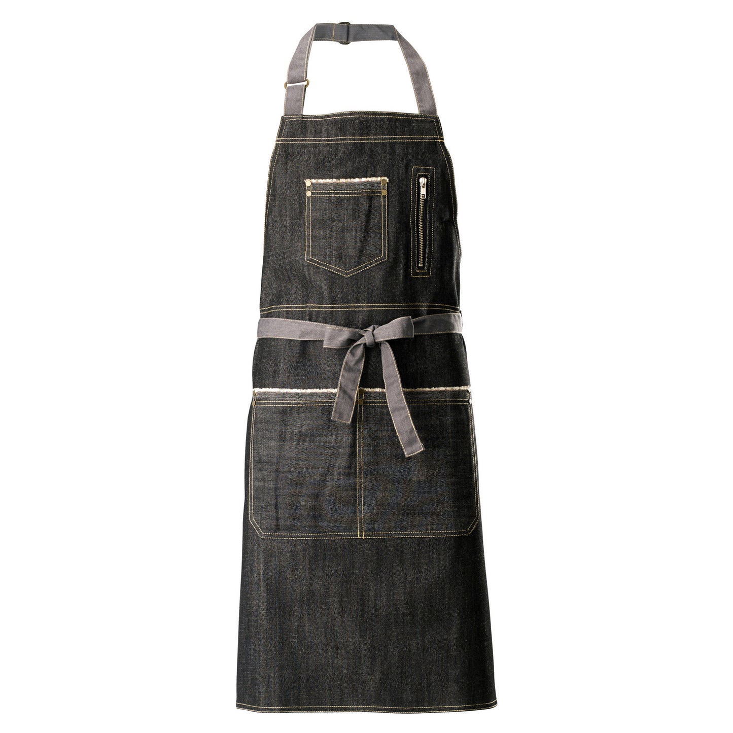 BADN-3430 - Heavyweight Denim Bib Apron, Adjustable Neck