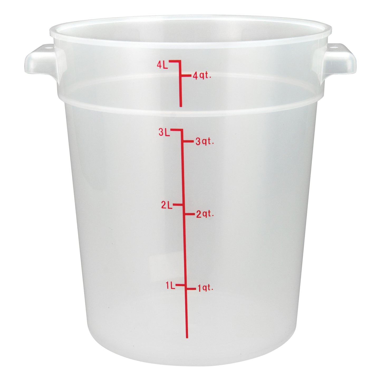 PTRC-4 - Round Storage Container, Translucent, Polypropylene - 4 Quart