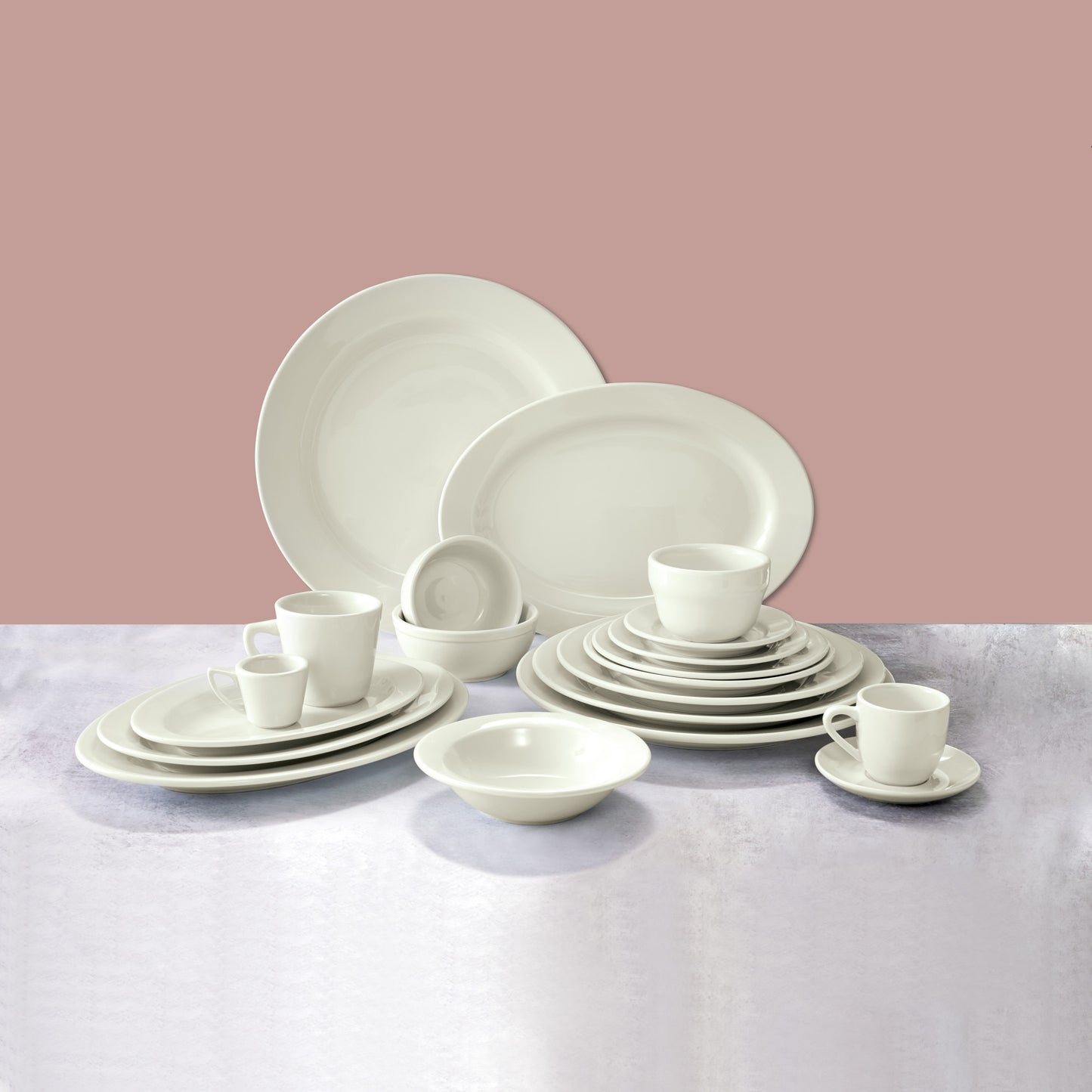 BPO-15-AW - Birkhall Porcelain Rolled Edge Platter, 15"L x 10-1/4"W x 1-1/2"H - American White (12 Pieces/Case)