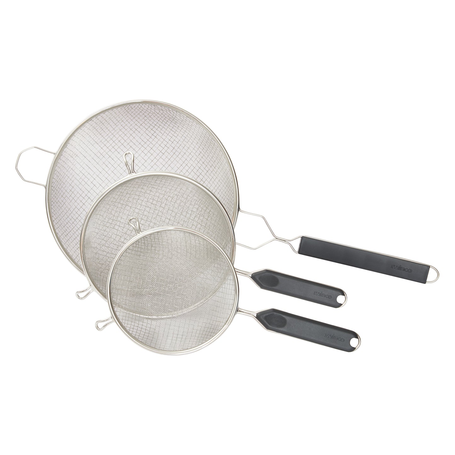 MSTP-6DM - 6-1/4" Double Medium Mesh Strainer with Plastic Handle