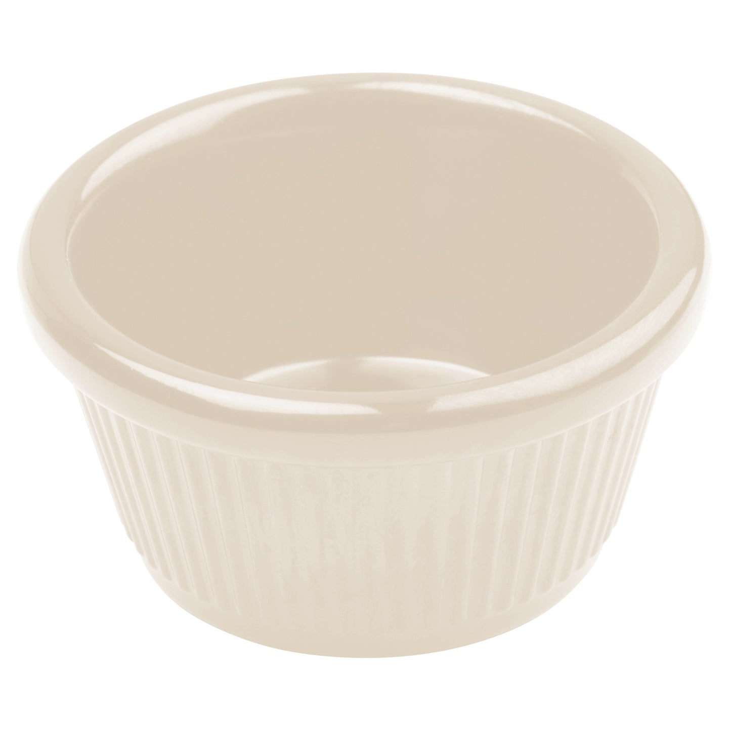 RFM-2B - Melamine Ramekin, Fluted - Bone, 2 oz