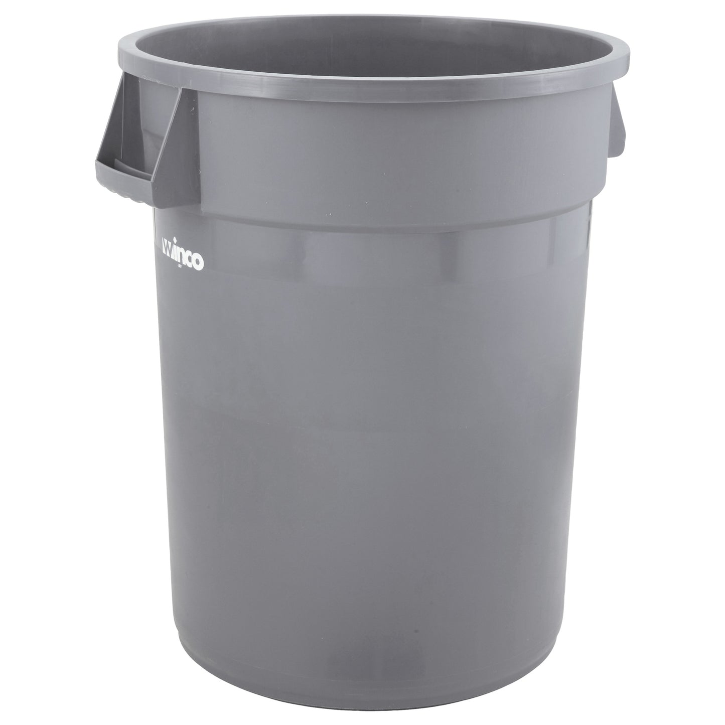 Heavy-Duty Round Trash Can - Gray, 10 Gallon
