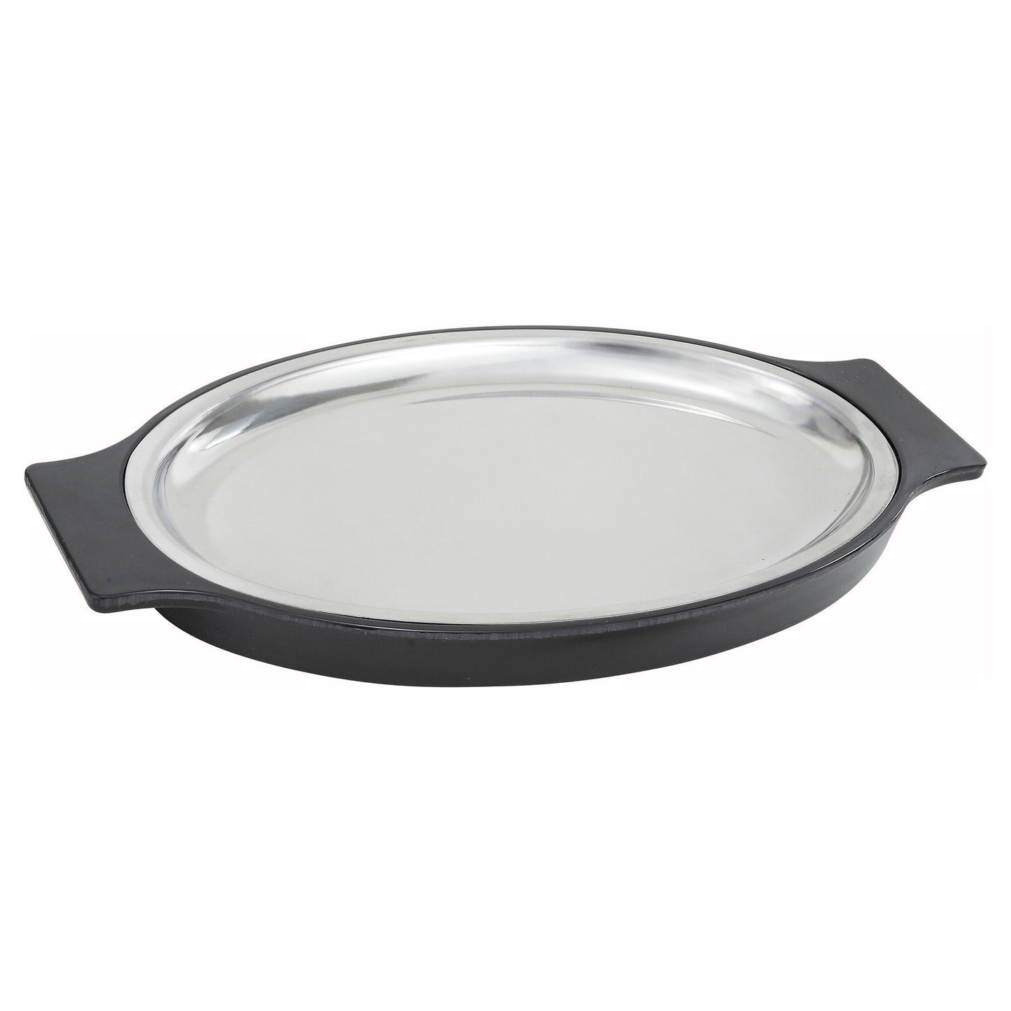 SIZ-11ST - 11" Oval Sizzling Platter & Underliner Set