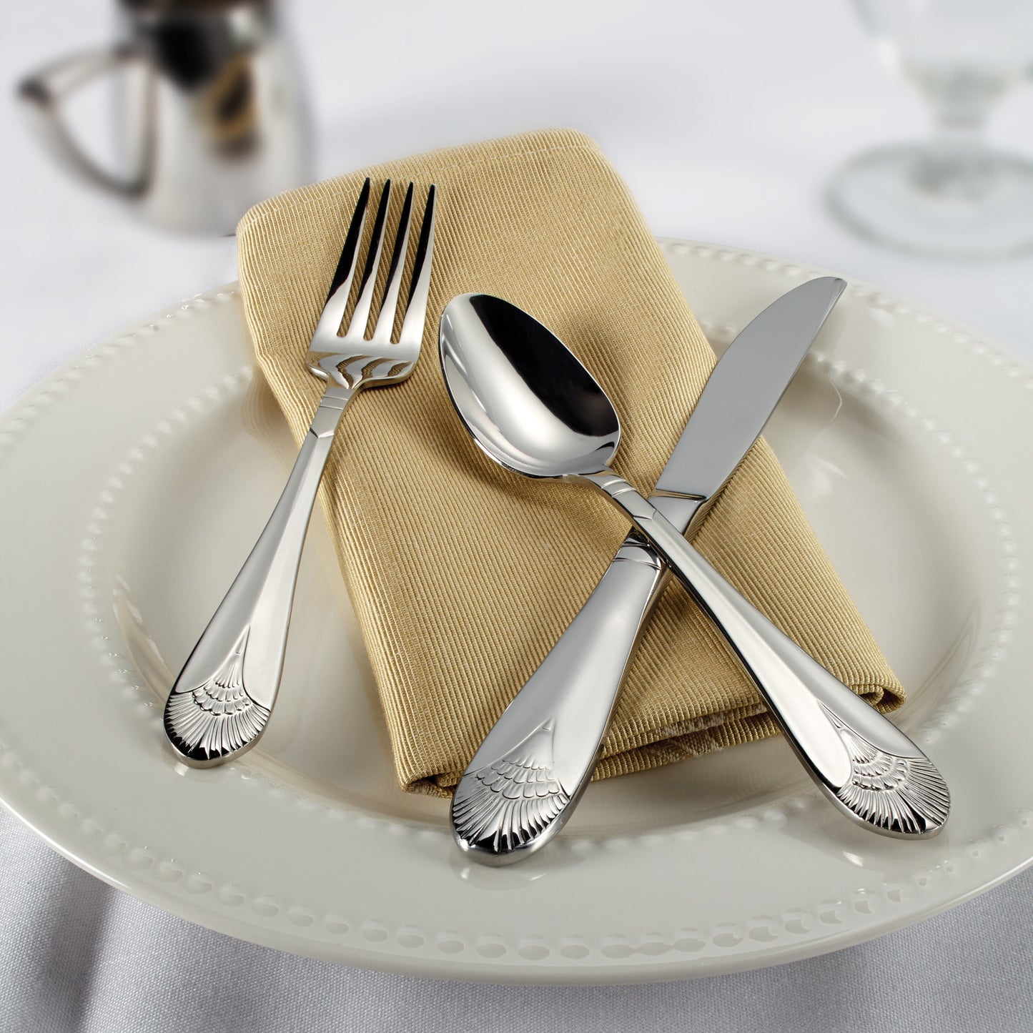 0031-10 - Peacock Tablespoon, 18/8 Extra Heavyweight