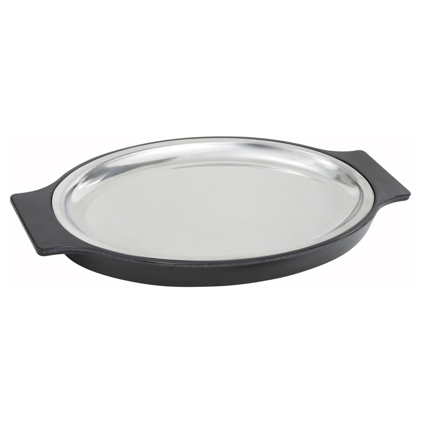 SIZ-11 - 11" Oval Sizzling Platter, Stainless Steel