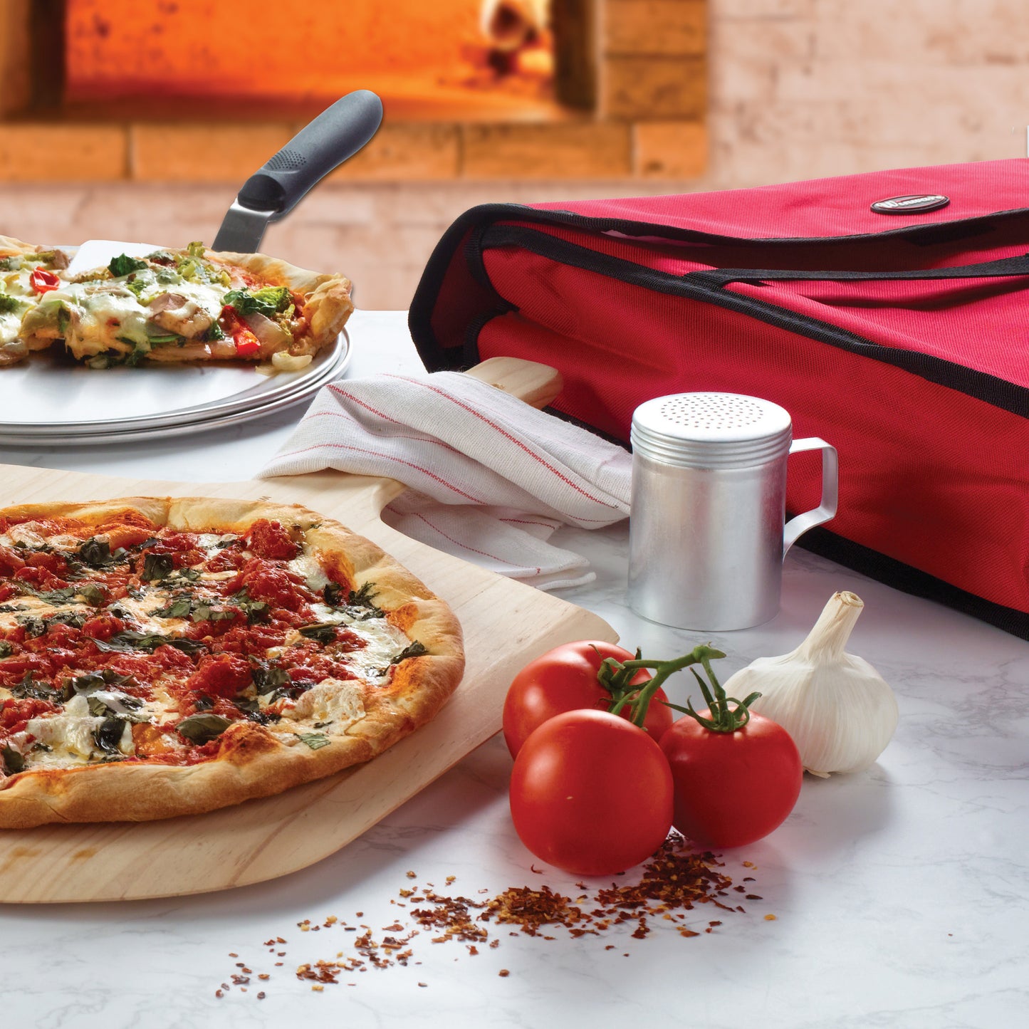 BGPZ-24 - Pizza Bag - 24 x 24 x 5 - Red