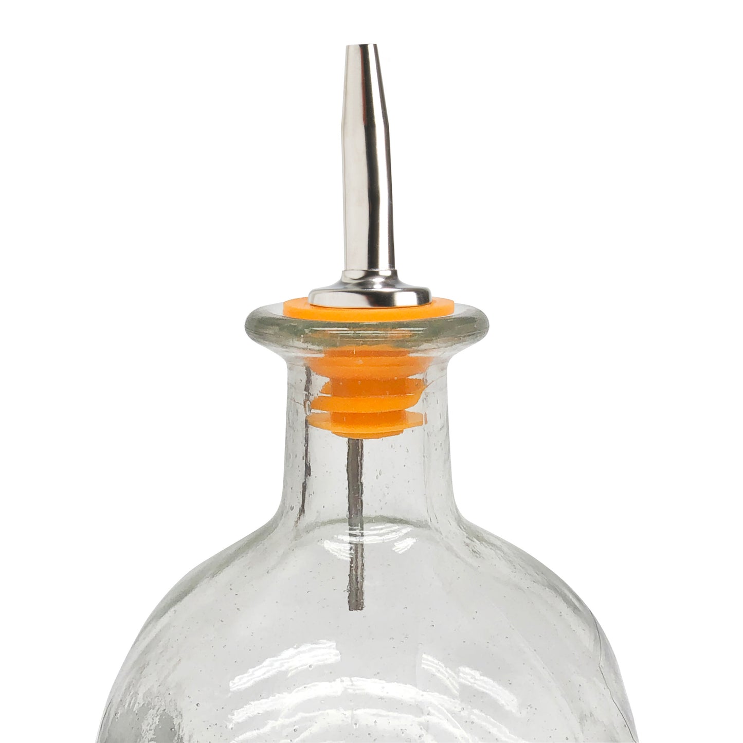 PPM-6 - Oversized Metal Pourer, Tapered Spout, Yellow Plastic Stopper