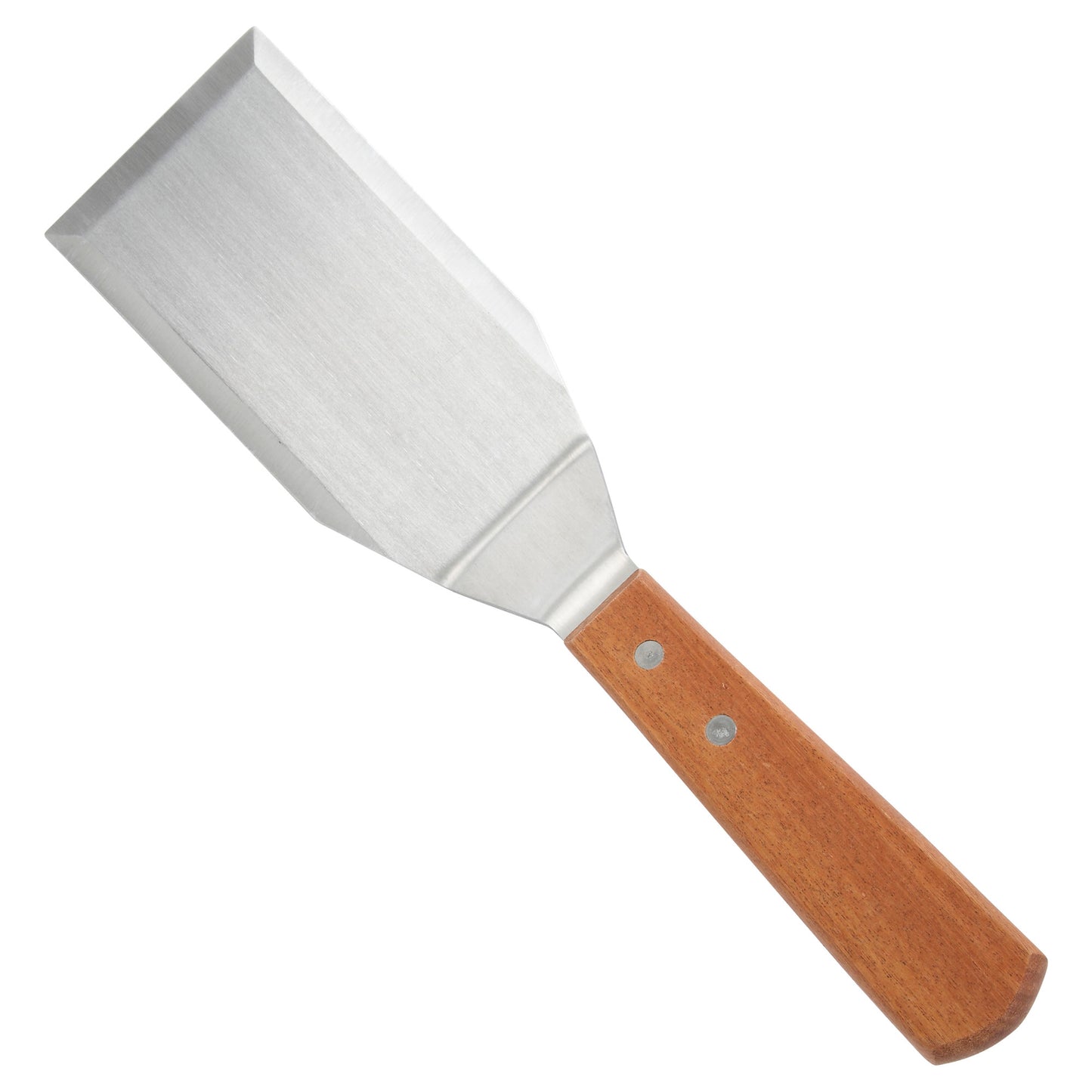 TN719 - Hamburger Turner with Offset, Wooden Handle, 5-1/8" x 2-7/8" Blade